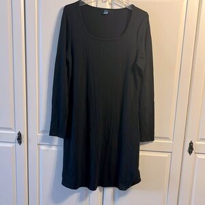 Old Navy A-line Knit Long-sleeve Scoop-neck Midi Dress